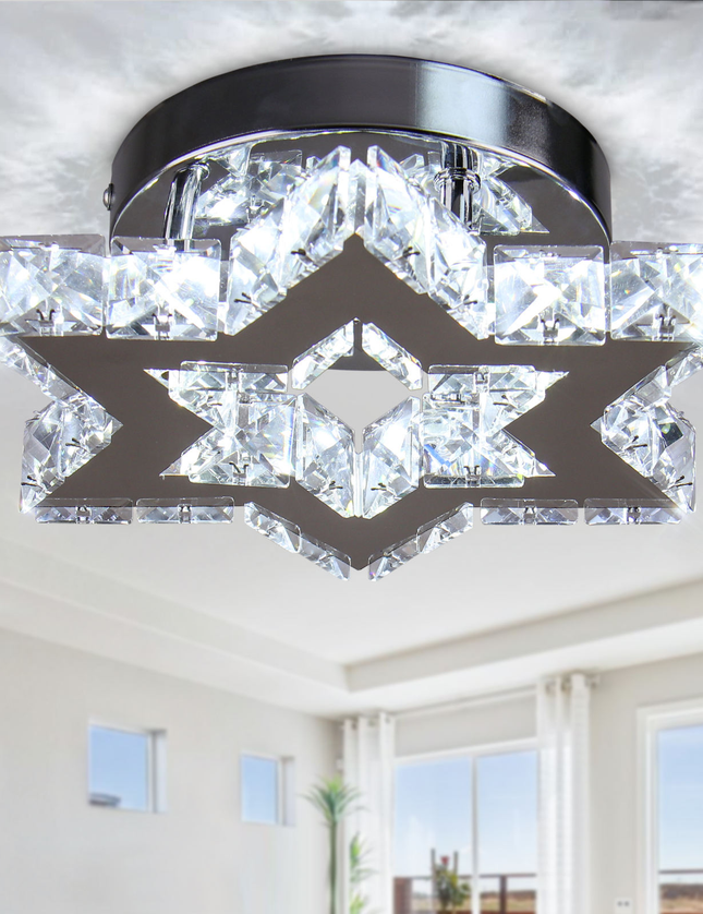 Luxury Crystal Chandelier Lights Star Design
