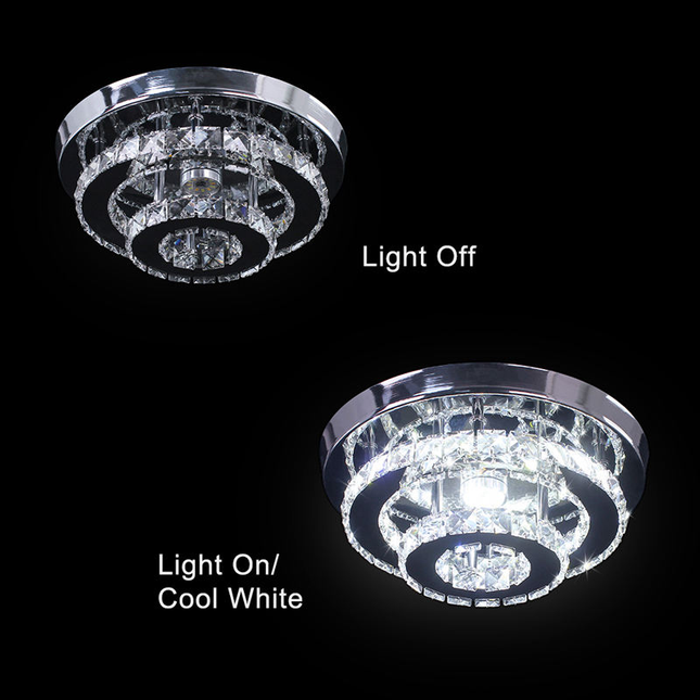2 Layer Round Design K9 Crystal Chandelier
