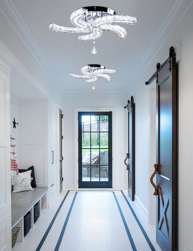 Luxury 5-Sickle Crystal Ceiling Light