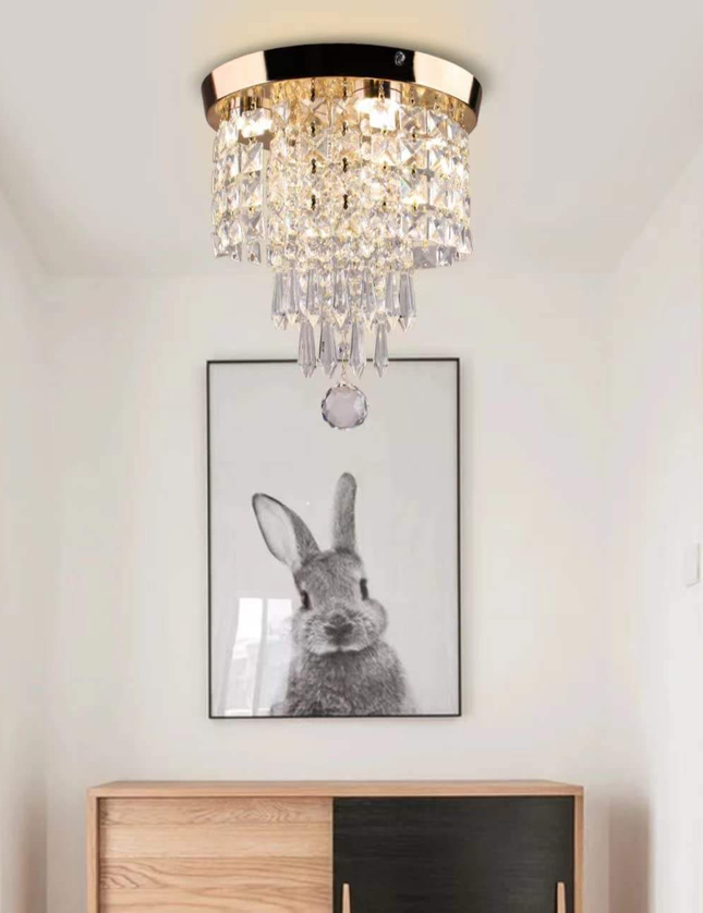 Mini LED Round Crystal Ceiling Lamp