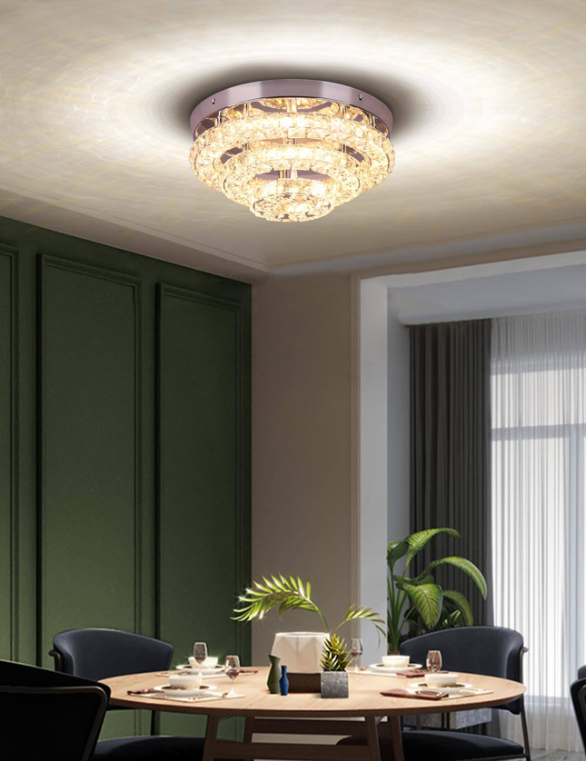 Round Ceiling Lights K9 Crystal Home Decor