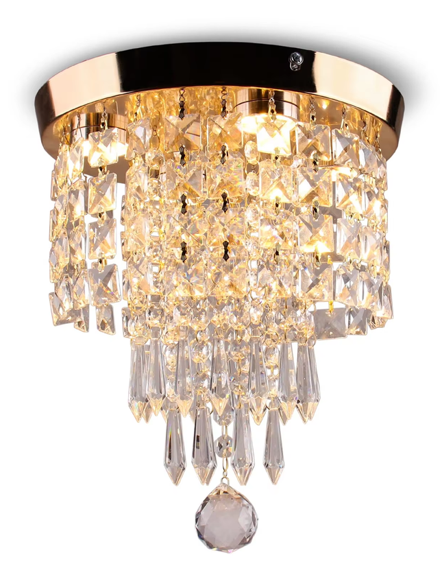 Mini LED Round Crystal Ceiling Lamp