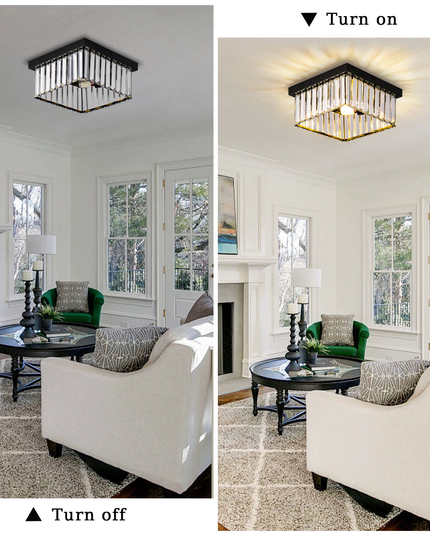 Nordic K9 Crystals Square Chandelier