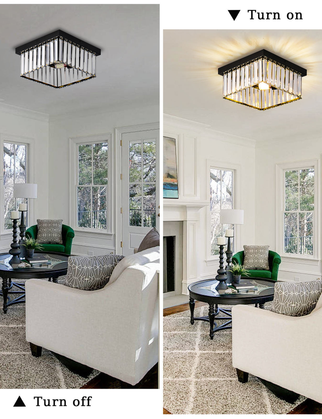 Nordic K9 Crystals Square Chandelier