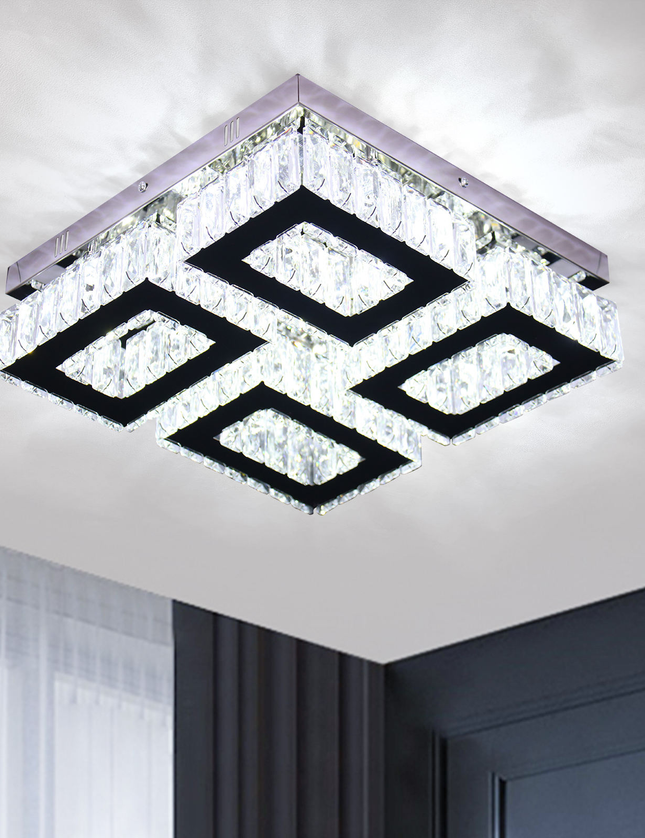 Modern Square Chandeliers Led Crystal Chandelier