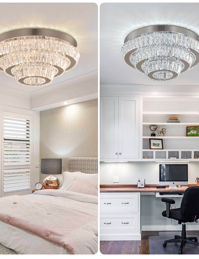 11.8''Modern K9 Crystal LED Ceiling Light