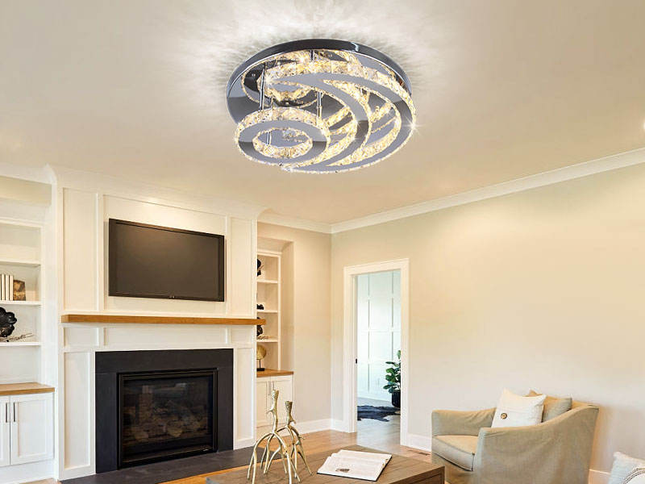 Moon Shape LED Crystal Ceiling Light