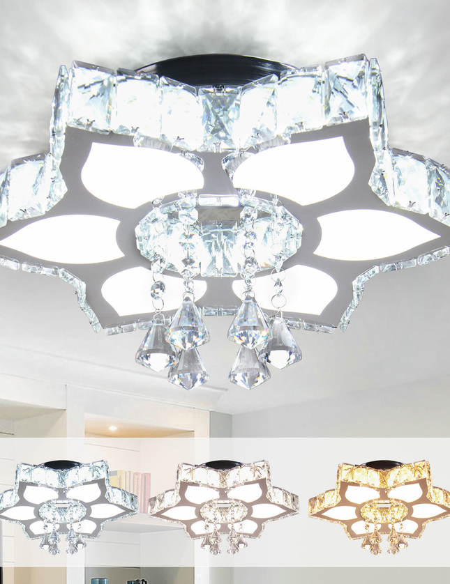 K9 Crystal Flower Design Chandelier