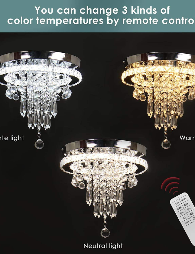 11.8 Inch LED Luxury Modern Nordic Crystal Chandelier