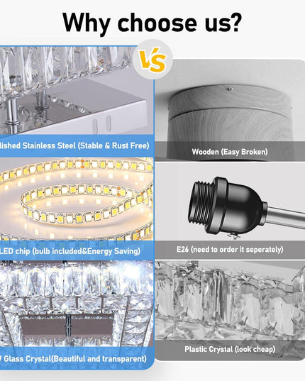 Square LED ceiling light