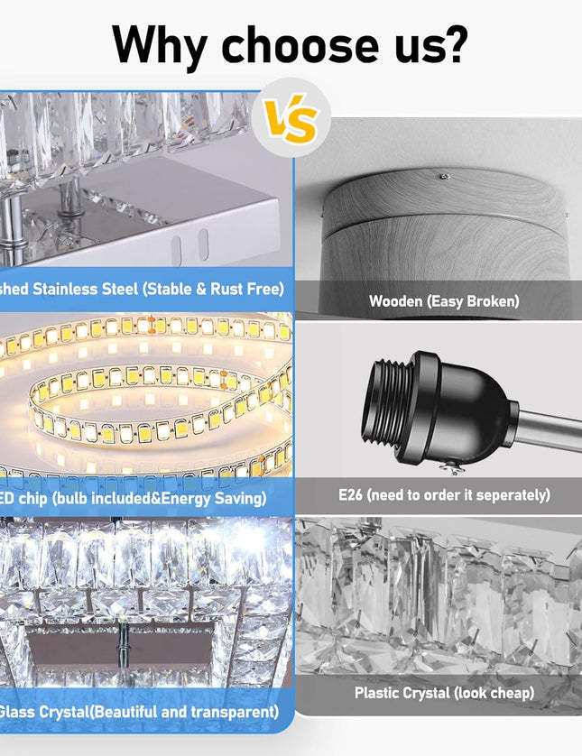 Square LED ceiling light