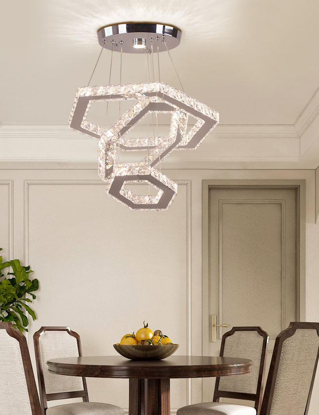 Modern Exquisite LED Crystal Chandelier Pendant Light