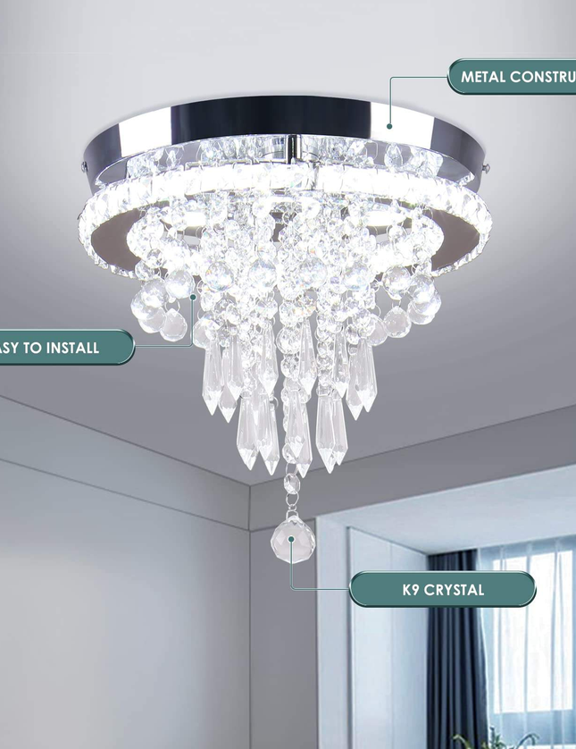 11.8 Inch LED Luxury Modern Nordic Crystal Chandelier