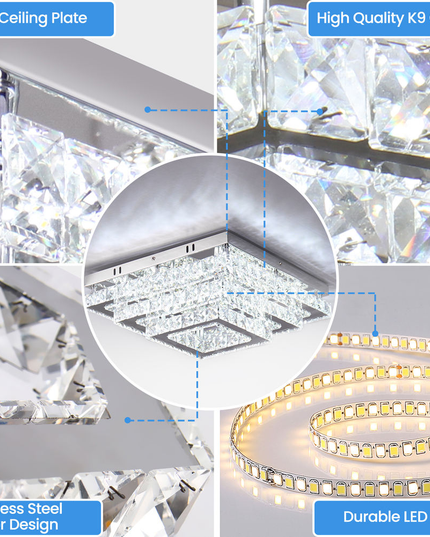 Home Decor Living Room Crystal Ceiling Light