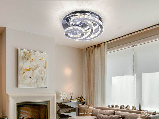 Moon Shape LED Crystal Ceiling Light