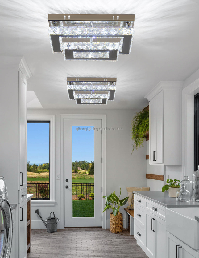 Modern 2 Layer Crystal Ceiling Lamp Lighting