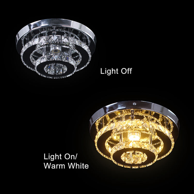 2 Layer Round Design K9 Crystal Chandelier