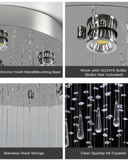 Luxury Modern LED Ceiling Light Crystal Chandelier