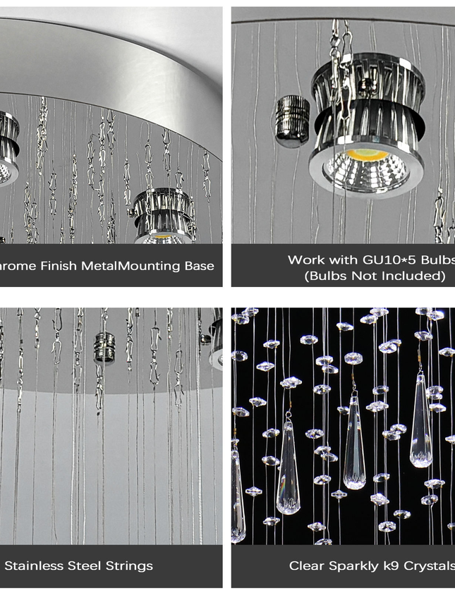 Luxury Modern LED Ceiling Light Crystal Chandelier