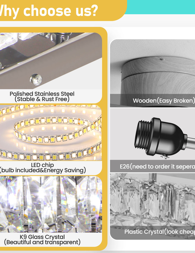 Modern Decoration K9 Crystal Chandelier