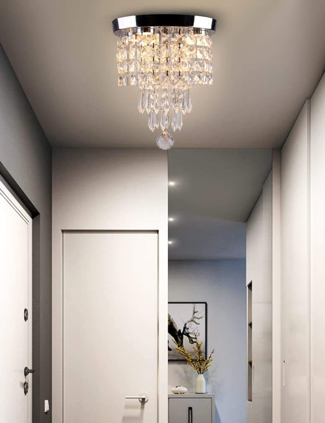 Mini LED Round Crystal Ceiling Lamp