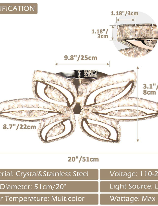 Modern 6 Leafs Design LED Ceiling Light