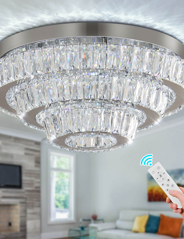 11.8''Modern K9 Crystal LED Ceiling Light