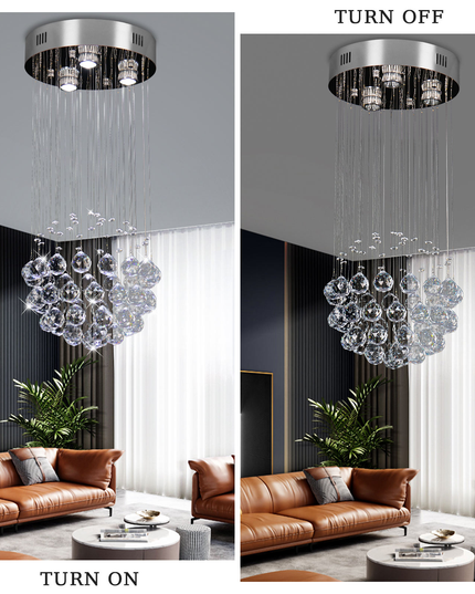 Luxury Led Round K9 Crystal Chandelier