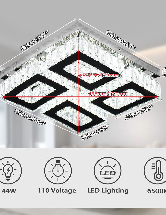 Modern Square Chandeliers Led Crystal Chandelier