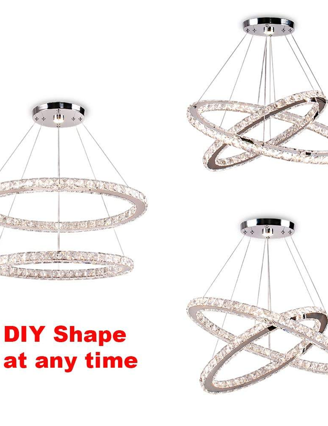 Ring Shape LED Crystal Chandelier