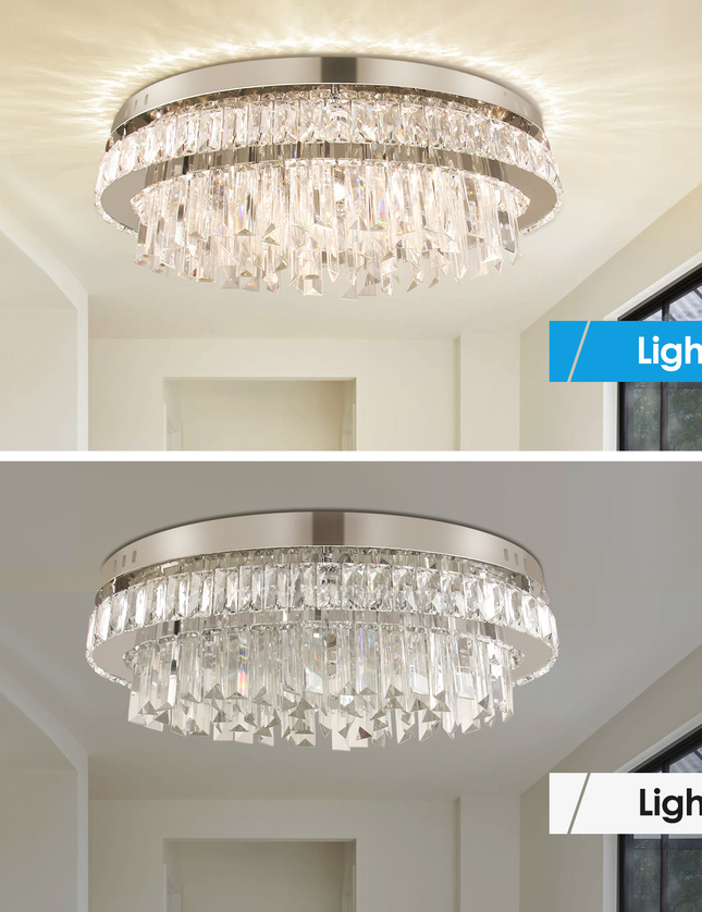 19.6'' Modern Luxury Crystal Hanging Chandelier