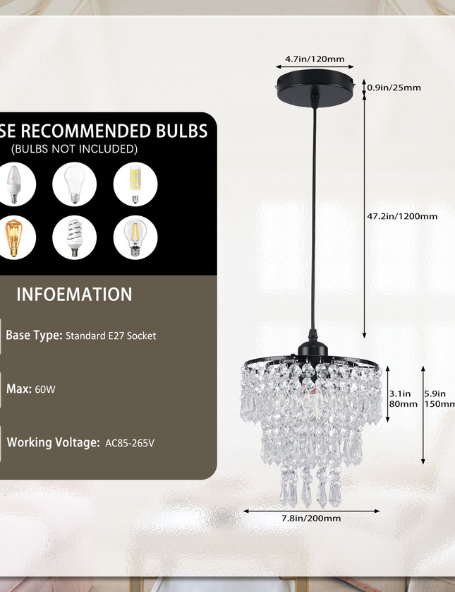 3 Layers Dining Room K9 Crystal Chandelier