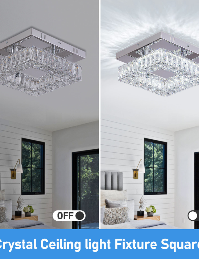 Square Flush Mount LED Ceiling Light