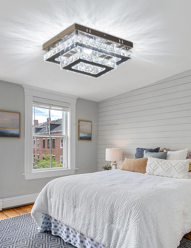 Modern 2 Layer Crystal Ceiling Lamp Lighting