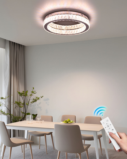 Round LED K9 Crystal Ceiling Light