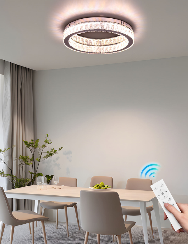 Round LED K9 Crystal Ceiling Light