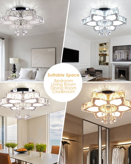 K9 Crystal Flower Design Chandelier