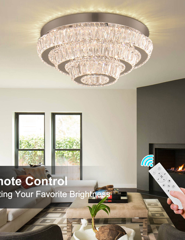 11.8''Modern K9 Crystal LED Ceiling Light
