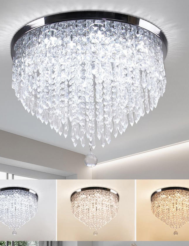 Luxury K9 Crystal LED Round Chandelier