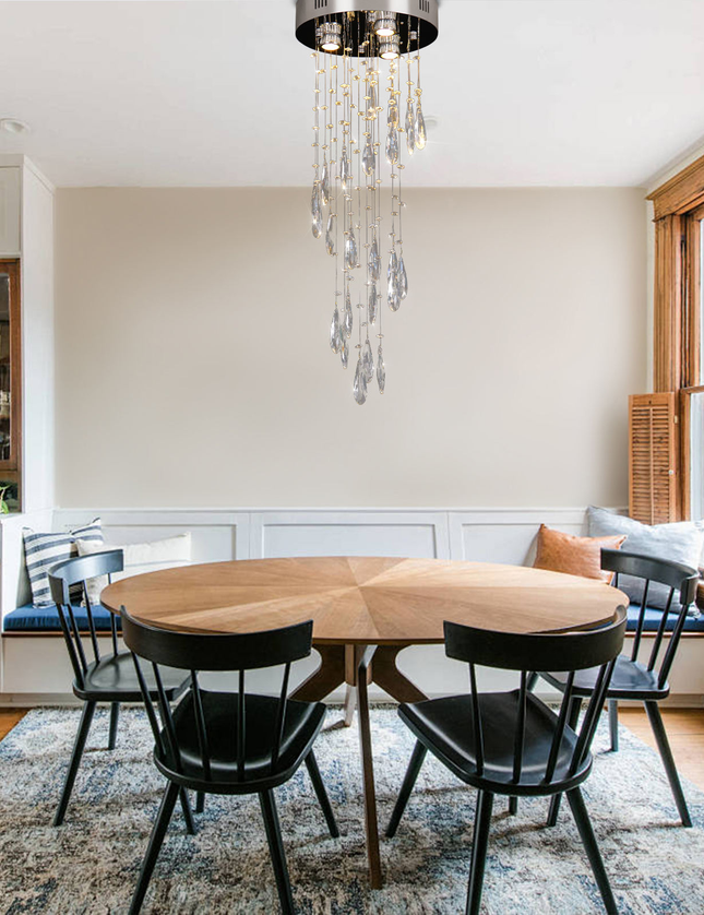 Modern Silver LED Ceiling Light Chandelier