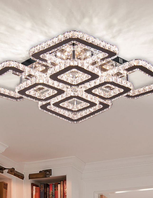 K9 Crystal LED Square Restaurant Ceiling Light