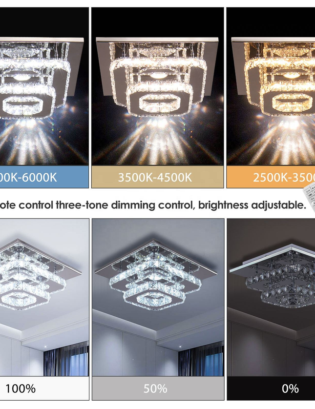 2-Layer Square LED Ceiling Light
