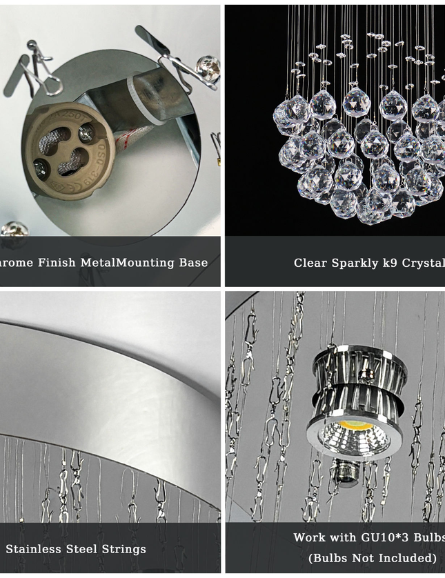 Luxury Led Round K9 Crystal Chandelier