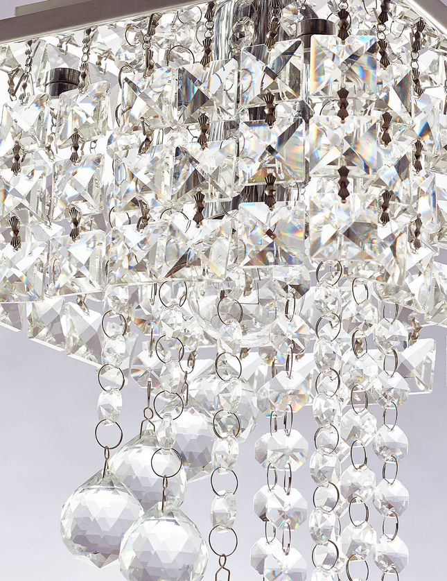 Chandelier Square Shape Crystal Ceiling Light