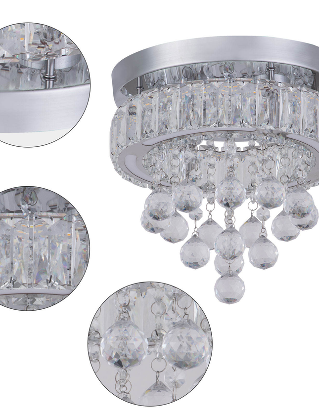 Modern Nordic Large Crystal LED Ceiling Light