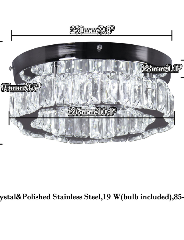 Stainless Steel Base round Crystal Chandelier