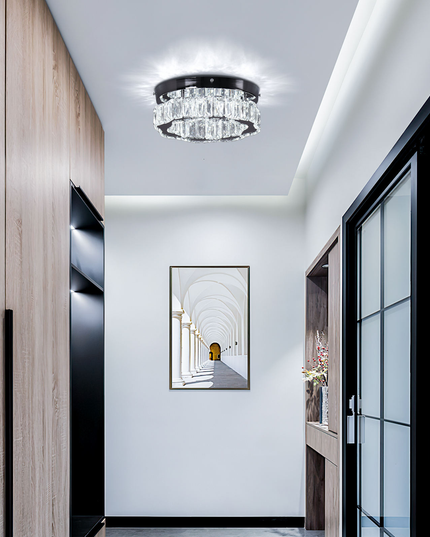 Stainless Steel Base round Crystal Chandelier