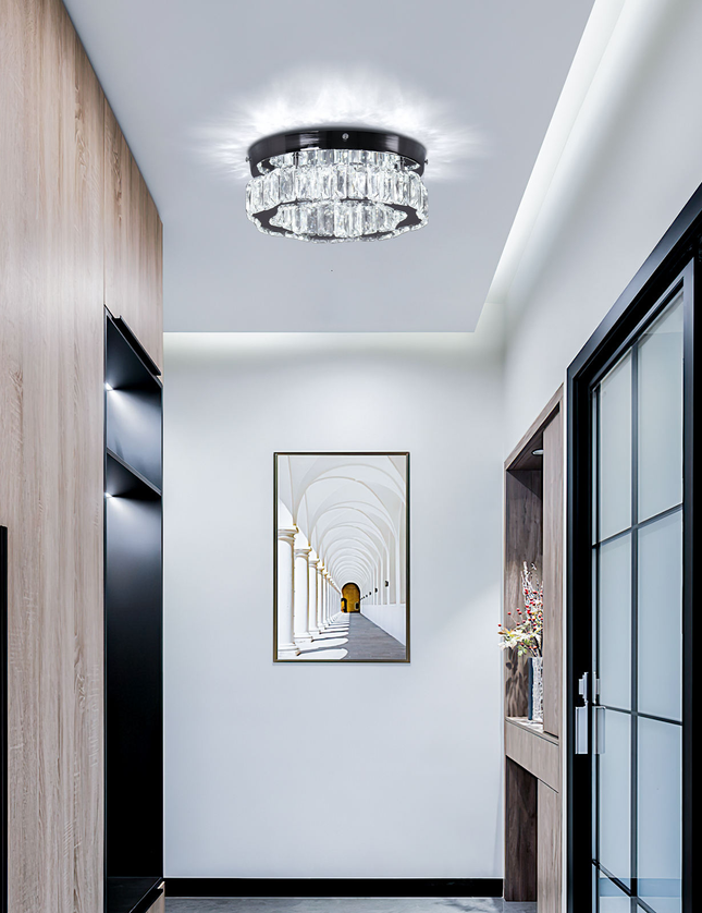 Stainless Steel Base round Crystal Chandelier