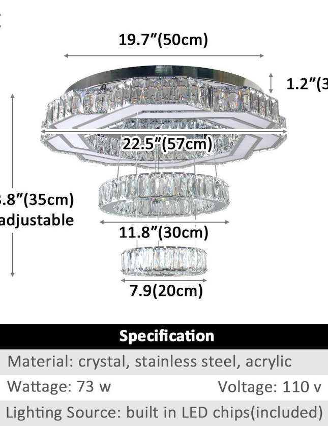 K9 Crystal LED Luxury Large Wedding Ceiling Light