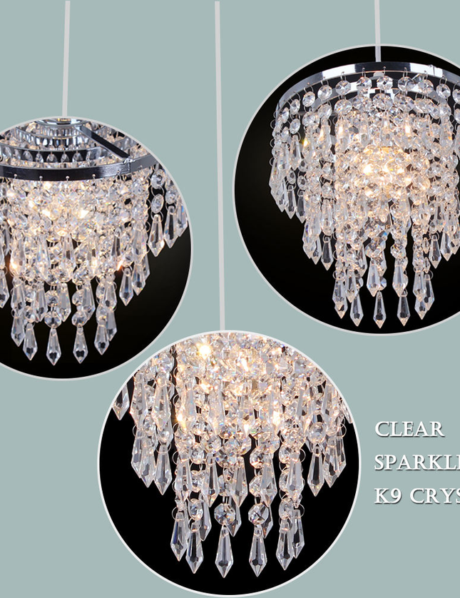 3 Layers Dining Room K9 Crystal Chandelier